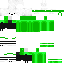 Green Minecraft skin texture, 64x64 pixels