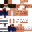 Orange Minecraft skin texture, 64x64 pixels