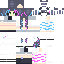 White Minecraft skin texture, 64x64 pixels
