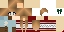 Minecraft skin texture, 64x32 legacy pixels