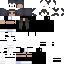 Black Minecraft skin texture, 64x64 pixels
