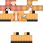 Orange Minecraft skin texture, 64x64 pixels