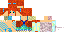 Minecraft skin texture, 64x32 legacy pixels