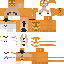 Orange Minecraft skin texture, 64x64 pixels