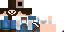 Minecraft skin texture, 64x32 legacy pixels