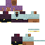 Blue pink Minecraft skin texture, 64x64 pixels