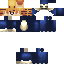 Blue Minecraft skin texture, 64x64 pixels