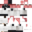 White Minecraft skin texture, 64x64 pixels