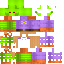 Minecraft skin texture, 64x64 pixels
