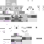 Gray Minecraft skin texture, 64x64 pixels