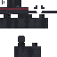 Gray Minecraft skin texture, 64x64 pixels