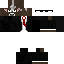 Black Minecraft skin texture, 64x64 pixels