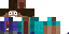 Minecraft skin texture, 64x32 legacy pixels