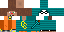 Minecraft skin texture, 64x32 legacy pixels