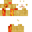 Yellow Minecraft skin texture, 64x64 pixels