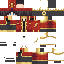 Red Minecraft skin texture, 64x64 pixels