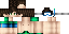 Minecraft skin texture, 64x32 legacy pixels