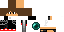 Minecraft skin texture, 64x32 legacy pixels