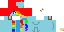 Minecraft skin texture, 64x32 legacy pixels