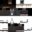 Gray Minecraft skin texture, 64x64 pixels