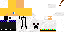 Minecraft skin texture, 64x32 legacy pixels