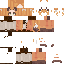 Orange Minecraft skin texture, 64x64 pixels