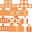 Orange Minecraft skin texture, 64x64 pixels
