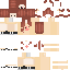 Red orange Minecraft skin texture, 64x64 pixels