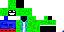 Minecraft skin texture, 64x32 legacy pixels