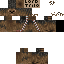 Brown Minecraft skin texture, 64x64 pixels