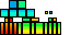 Minecraft skin texture, 64x32 legacy pixels