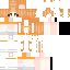Orange Minecraft skin texture, 64x64 pixels