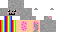 Minecraft skin texture, 64x32 legacy pixels