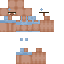 Orange blue Minecraft skin texture, 64x64 pixels