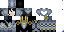 Minecraft skin texture, 64x32 legacy pixels