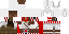Brown red Minecraft skin texture, 64x32 legacy pixels