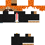 Black Minecraft skin texture, 64x64 pixels