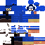 Blue Minecraft skin texture, 64x64 pixels
