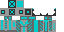 Minecraft skin texture, 64x32 legacy pixels