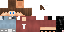 Minecraft skin texture, 64x32 legacy pixels