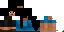 Minecraft skin texture, 64x32 legacy pixels