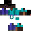 Blue Minecraft skin texture, 64x64 pixels