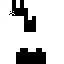 Black white Minecraft skin texture, 64x64 pixels