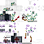 White Minecraft skin texture, 64x64 pixels