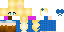 Minecraft skin texture, 64x32 legacy pixels