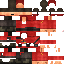 Red Minecraft skin texture, 64x64 pixels