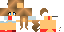Minecraft skin texture, 64x32 legacy pixels