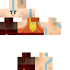 Orange Minecraft skin texture, 64x64 pixels