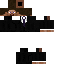Black Minecraft skin texture, 64x64 pixels