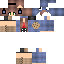 Blue Minecraft skin texture, 64x64 pixels